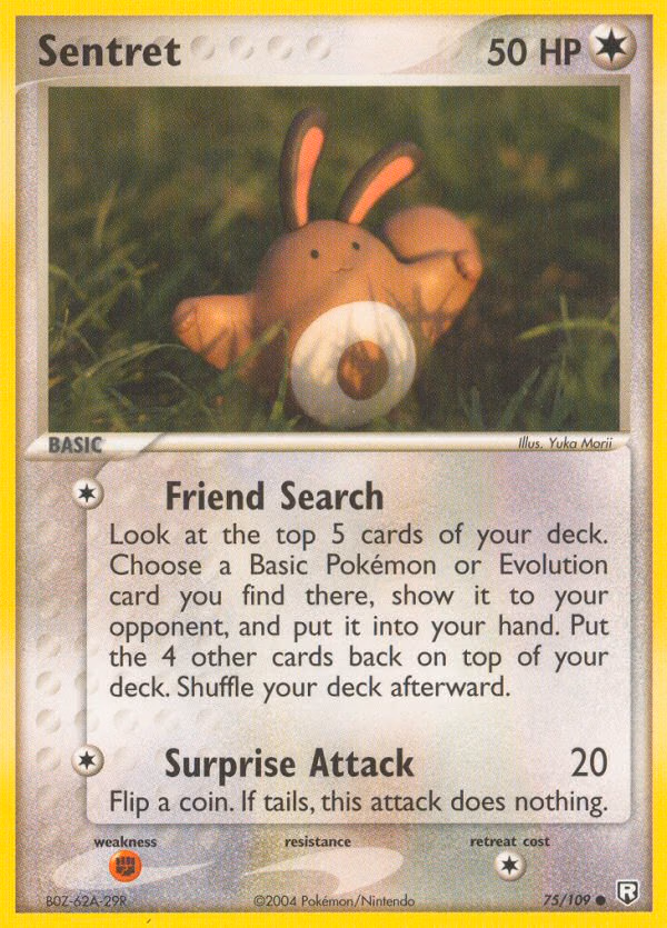 Sentret Pokemon card (75/109, Team Rocket Returns)