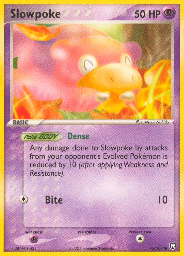 Slowpoke Pokemon card (76/109, Team Rocket Returns)