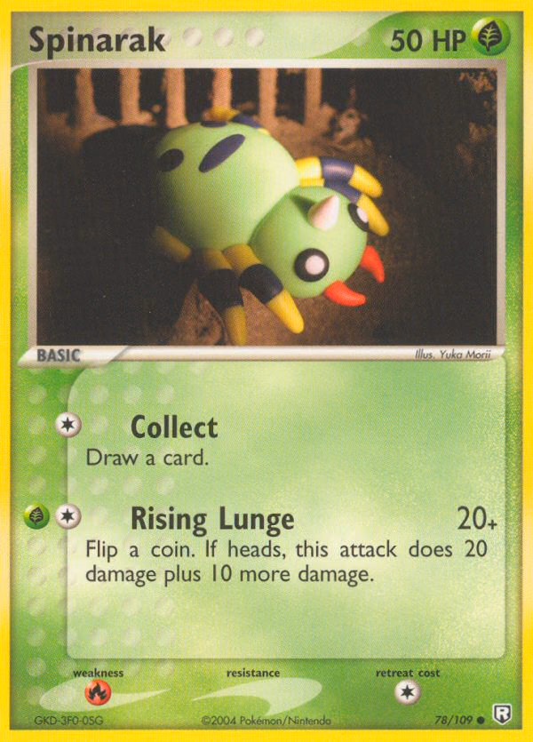 Spinarak Pokemon card (78/109, Team Rocket Returns)