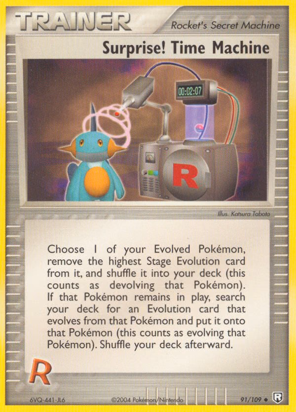 Surprise! Time Machine Pokemon card (91/109, Team Rocket Returns)