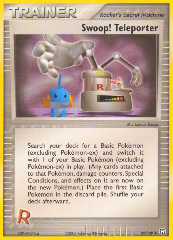 Swoop! Teleporter Pokemon card (92/109, Team Rocket Returns)