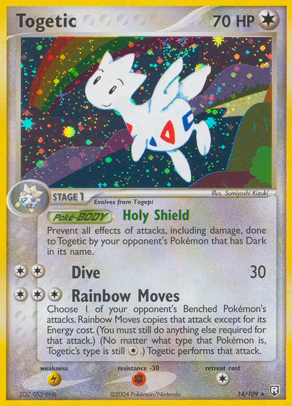 Togetic Pokemon card (14/109, Team Rocket Returns)
