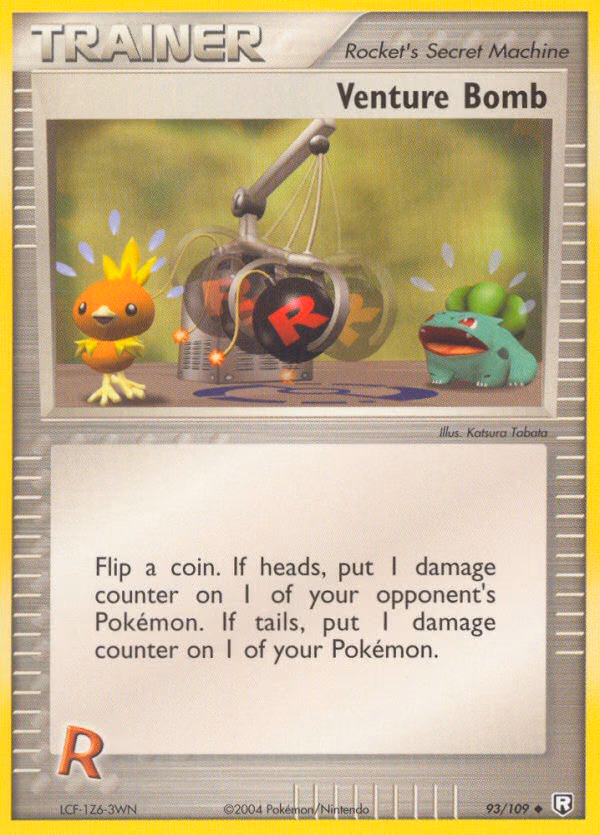 Venture Bomb Pokemon card (93/109, Team Rocket Returns)