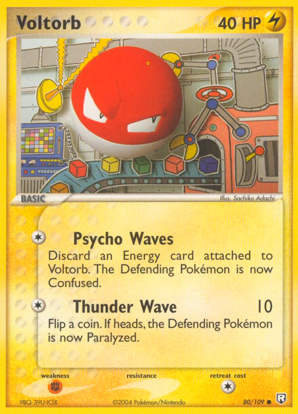 Voltorb Pokemon card (80/109, Team Rocket Returns)