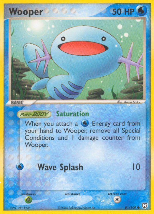 Wooper Pokemon card (81/109, Team Rocket Returns)