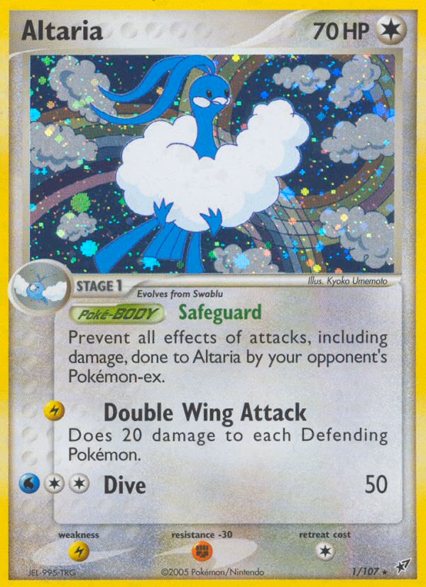 Altaria Pokemon card (1/107, Deoxys)