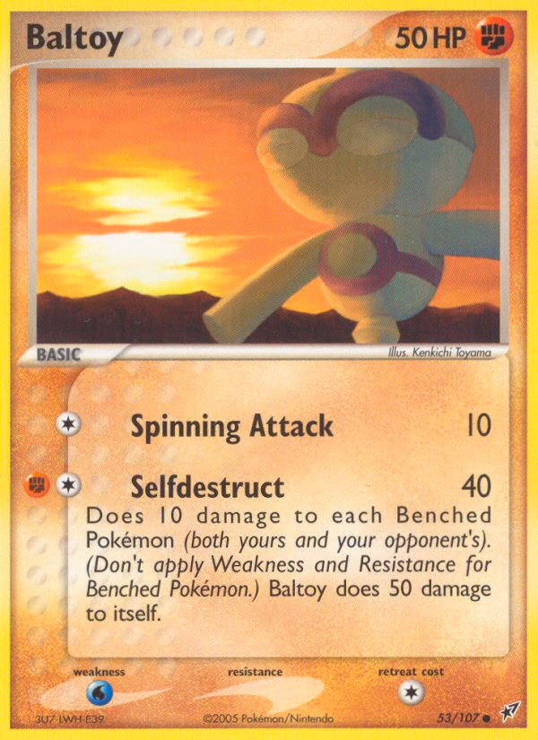 Baltoy Pokemon card (53/107, Deoxys)