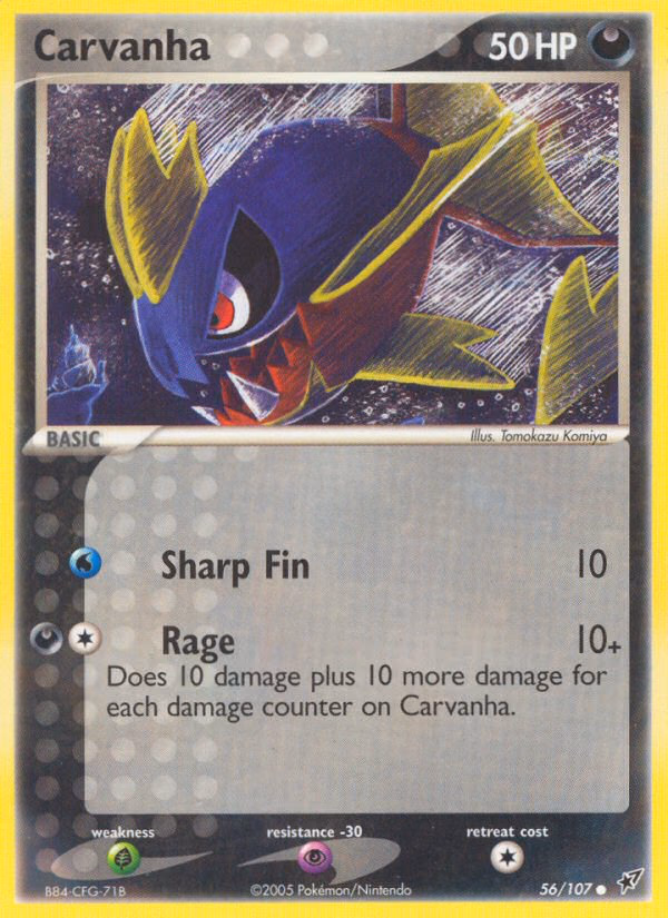 Carvanha Pokemon card (56/107, Deoxys)