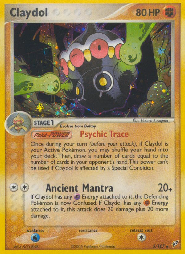 Claydol Pokemon card (5/107, Deoxys)