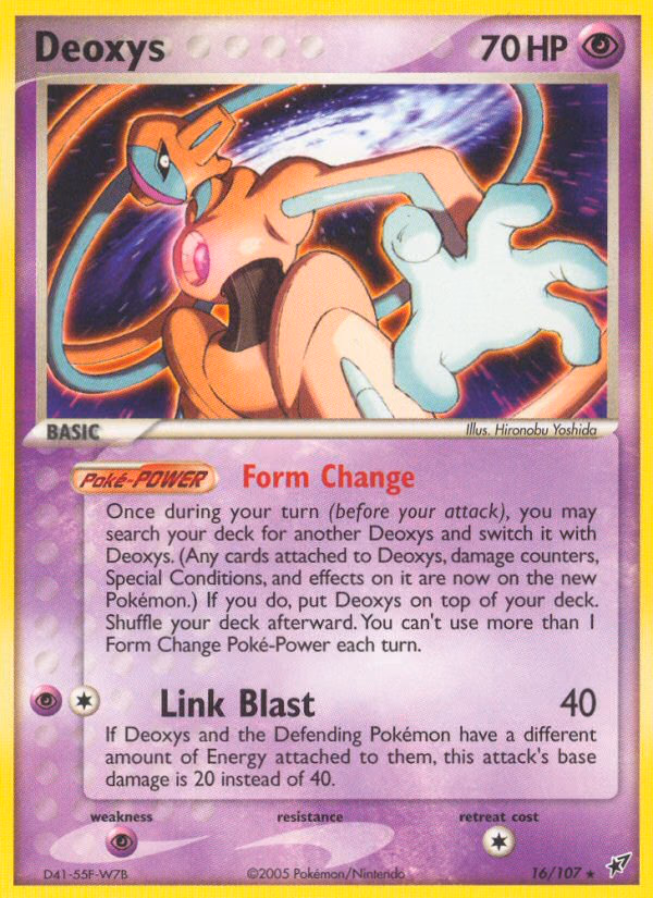 Deoxys Pokemon card (16/107, Deoxys)