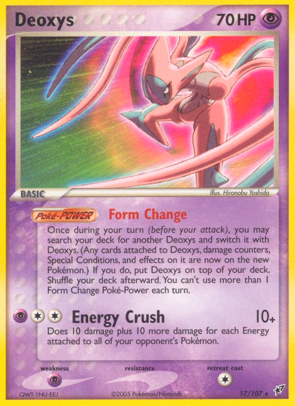 Deoxys Pokemon card (17/107, Deoxys)