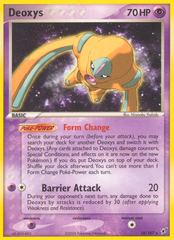Deoxys Pokemon card (18/107, Deoxys)