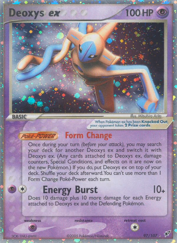 Deoxys ex Pokemon card (97/107, Deoxys)