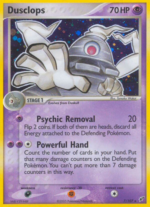 Dusclops Pokemon card (7/107, Deoxys)