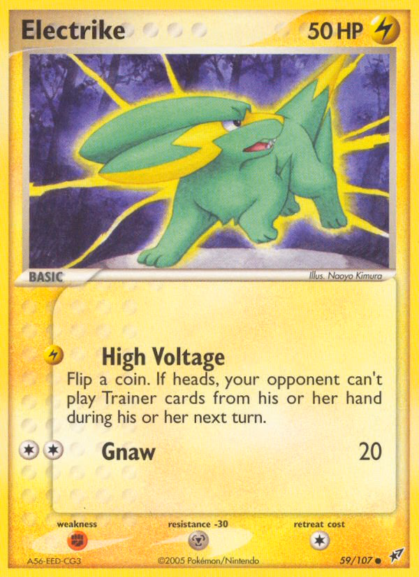 Electrike Pokemon card (59/107, Deoxys)