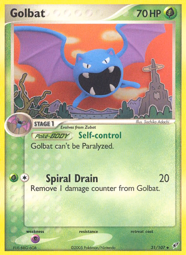 Golbat Pokemon card (31/107, Deoxys)