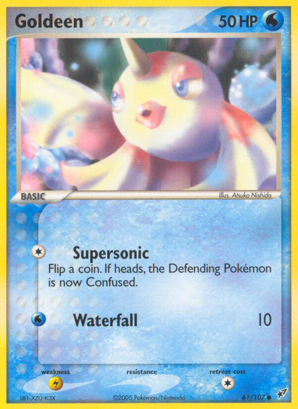 Goldeen Pokemon card (61/107, Deoxys)