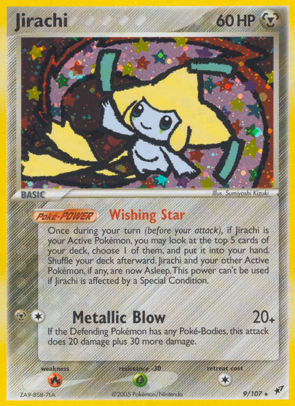 Jirachi Pokemon card (9/107, Deoxys)