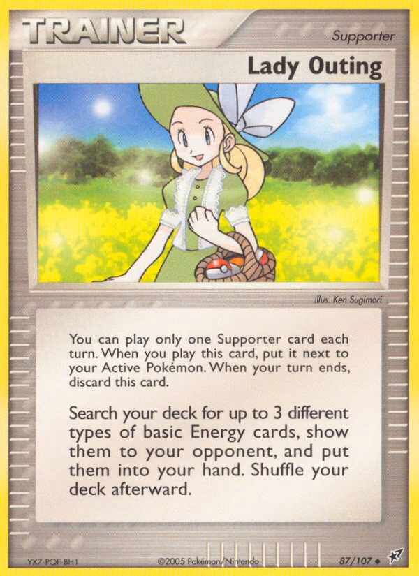 Lady Outing Pokemon card (87/107, Deoxys)