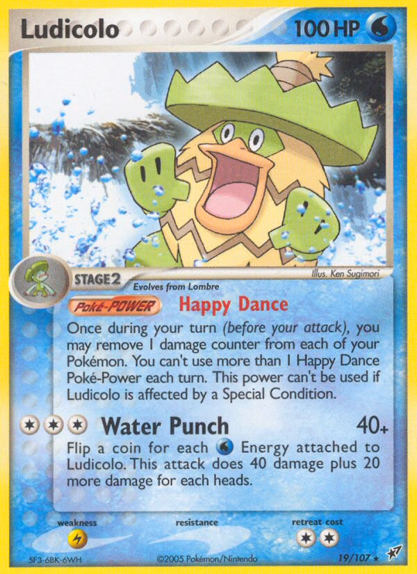 Ludicolo Pokemon card (19/107, Deoxys)