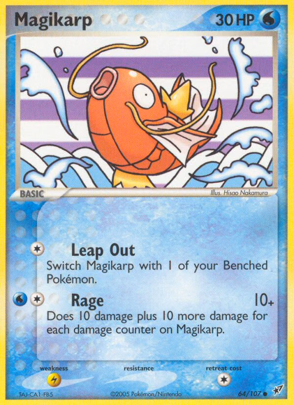 Magikarp Pokemon card (64/107, Deoxys)