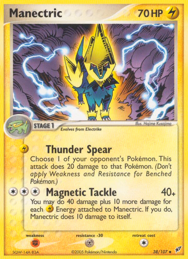 Manectric Pokemon card (38/107, Deoxys)