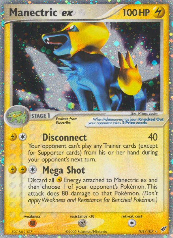 Manectric ex Pokemon card (101/107, Deoxys)