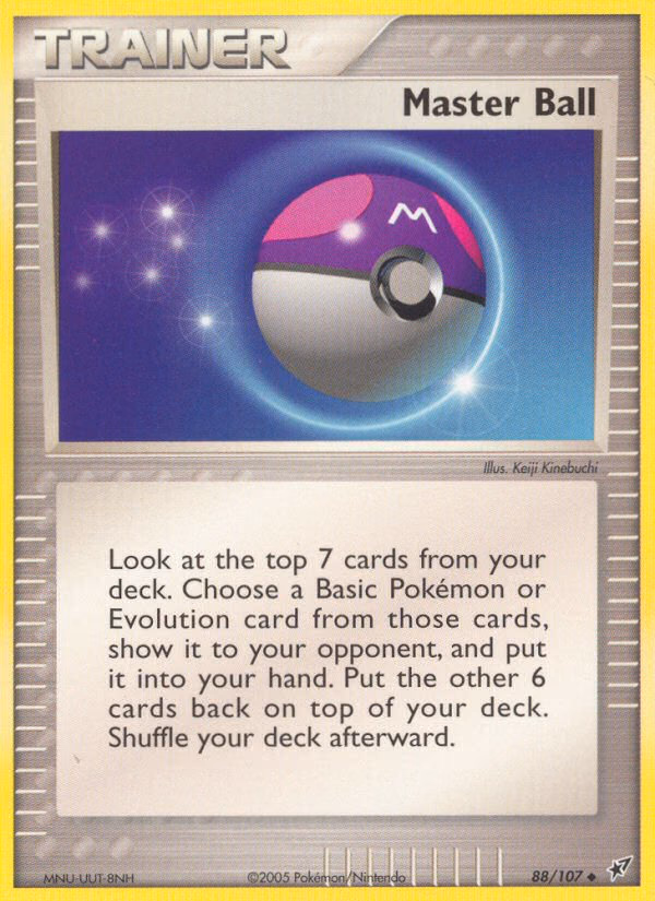 Master Ball Pokemon card (88/107, Deoxys)