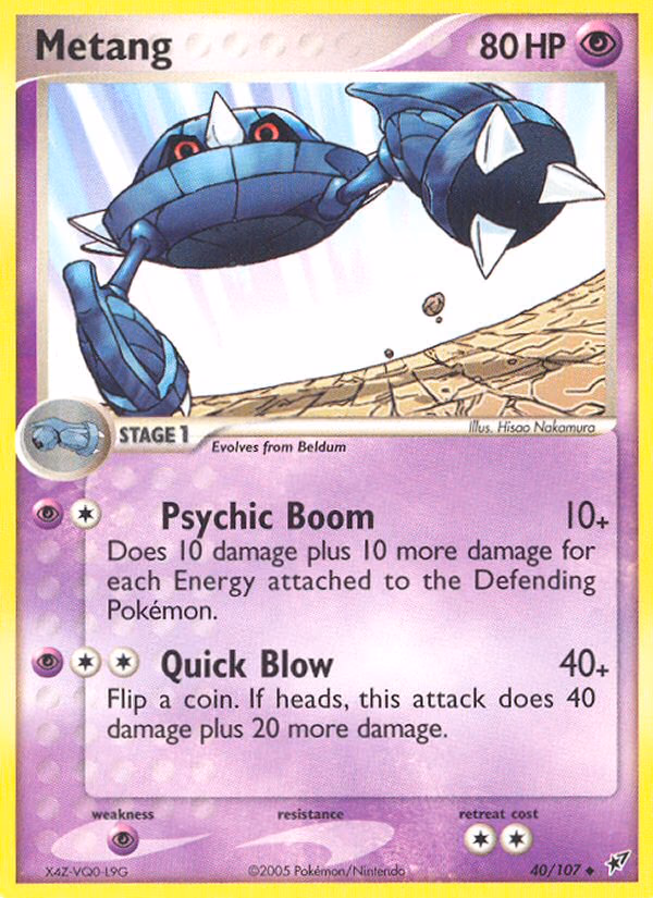 Metang Pokemon card (40/107, Deoxys)