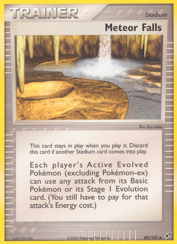 Meteor Falls Pokemon card (89/107, Deoxys)