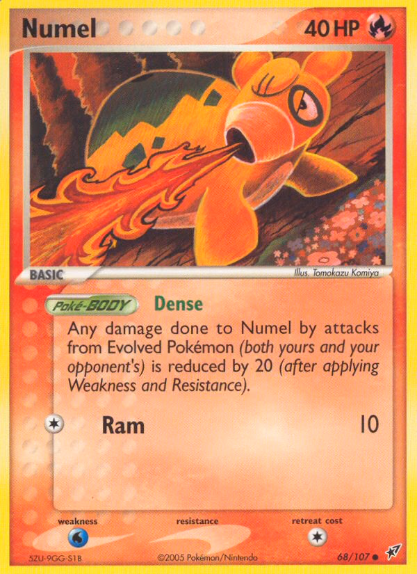 Numel Pokemon card (68/107, Deoxys)