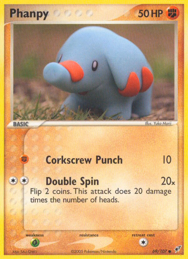 Phanpy Pokemon card (69/107, Deoxys)