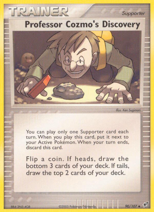 Professor Cozmo's Discovery Pokemon card (90/107, Deoxys)