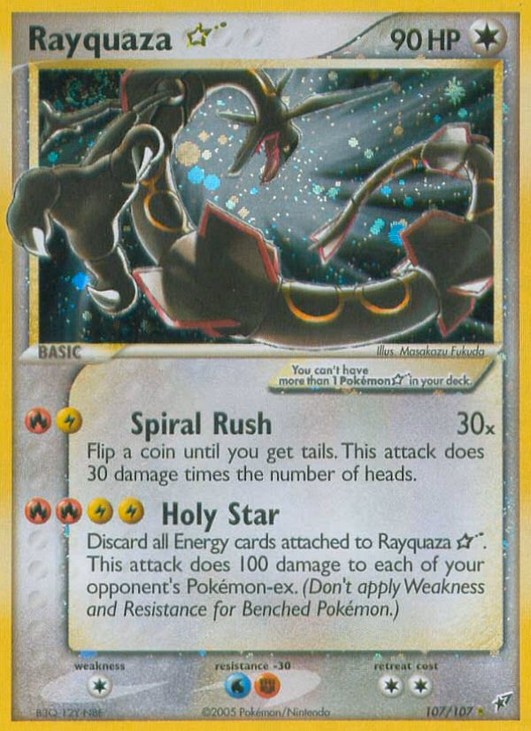 Rayquaza ★ Pokemon card (107/107, Deoxys)