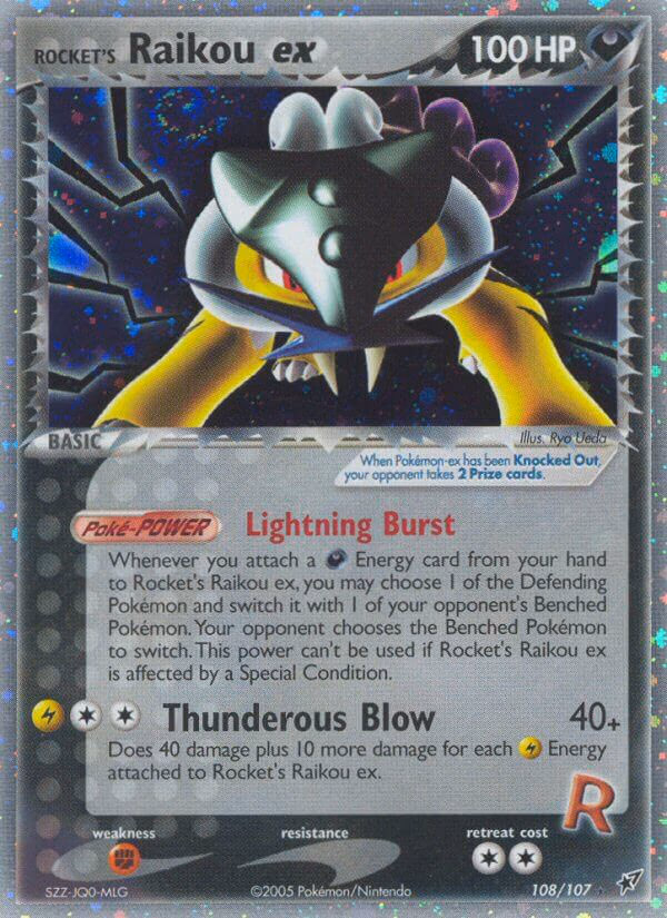 Rocket's Raikou ex Pokemon card (108/107, Deoxys)