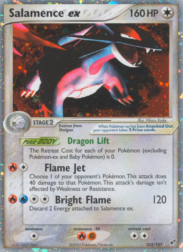 Salamence ex Pokemon card (103/107, Deoxys)