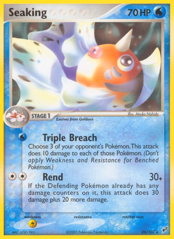 Seaking Pokemon card (24/107, Deoxys)