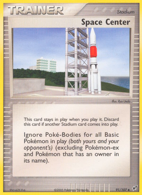 Space Center Pokemon card (91/107, Deoxys)