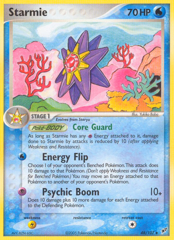Starmie Pokemon card (48/107, Deoxys)