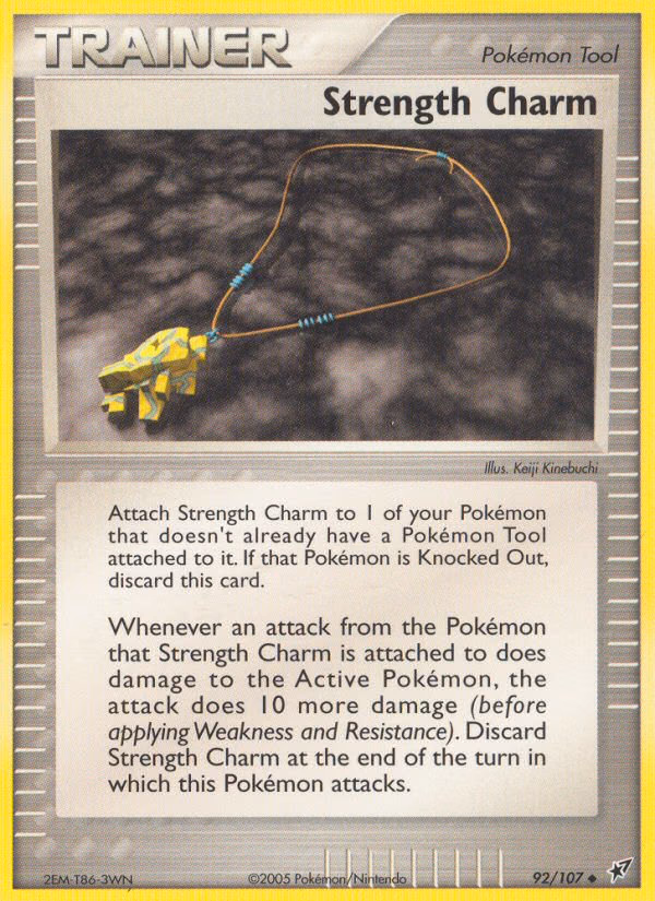 Strength Charm Pokemon card (92/107, Deoxys)