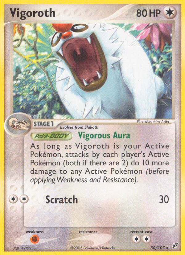Vigoroth Pokemon card (50/107, Deoxys)