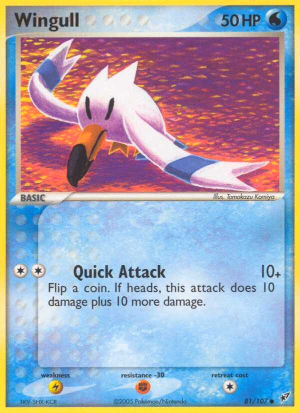Wingull Pokemon card (81/107, Deoxys)