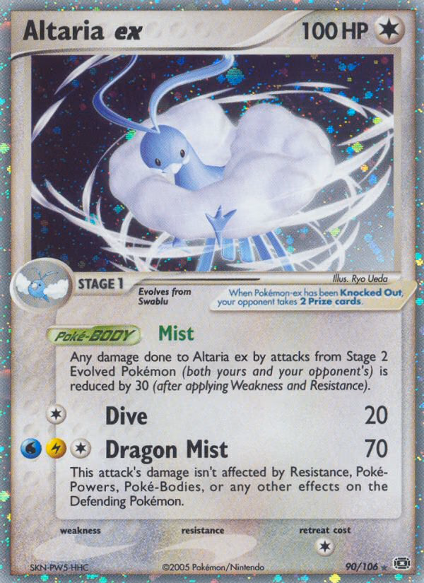 Altaria ex Pokemon card (90/106, Emerald)