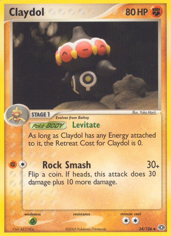 Claydol Pokemon card (24/106, Emerald)