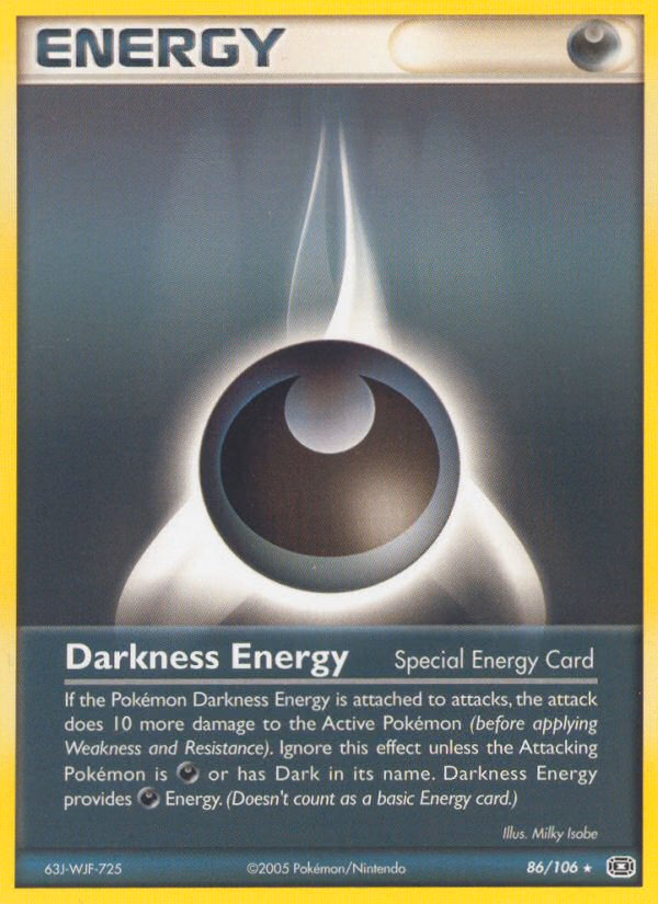 Darkness Energy Pokemon card (86/106, Emerald)
