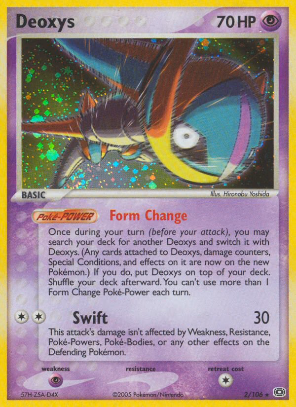 Deoxys Pokemon card (2/106, Emerald)