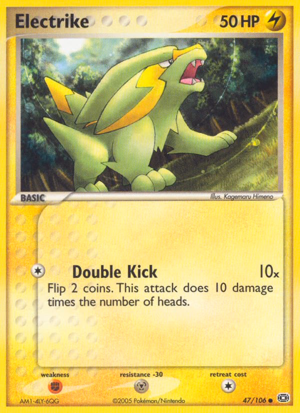Electrike Pokemon card (47/106, Emerald)