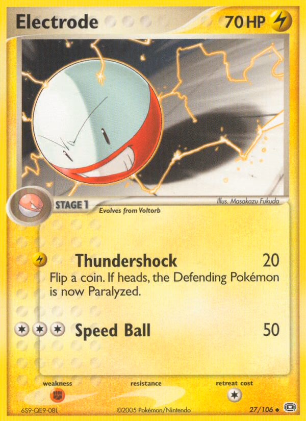 Electrode Pokemon card (27/106, Emerald)