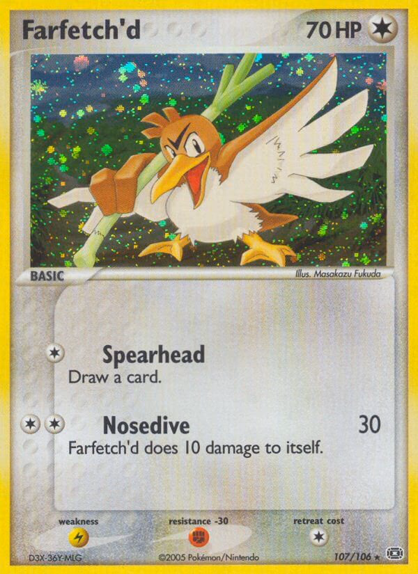 Farfetch'd Pokemon card (107/106, Emerald)