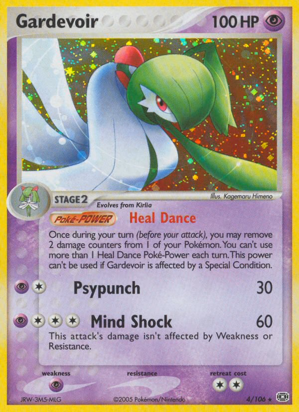 Gardevoir Pokemon card (4/106, Emerald)